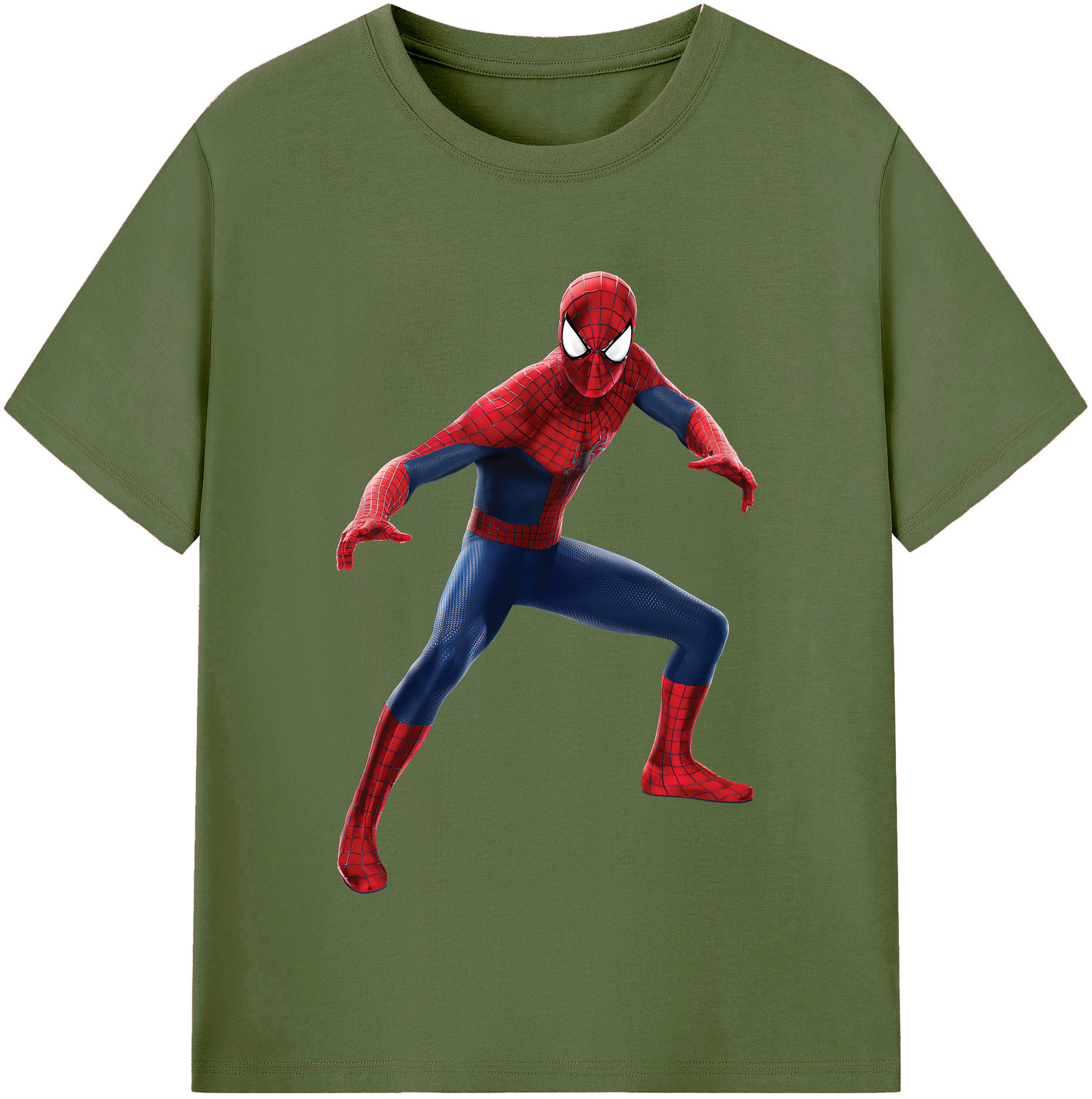 （画像用） Spider Man スパイダーマン 綿100％半袖Tシャツ（フロントプリント）